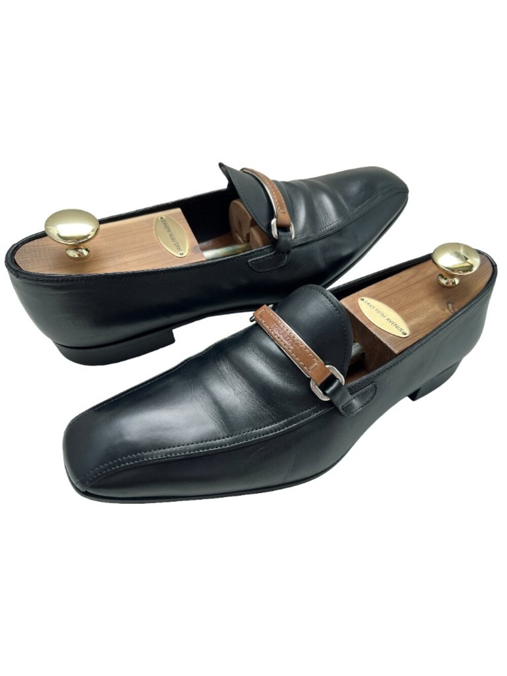 $1150 PRADA Mens Black Dress Shoes Silver Bit Loafers US 9.5 / UK 8.5 / 42.5 EU - Picture 4 of 9